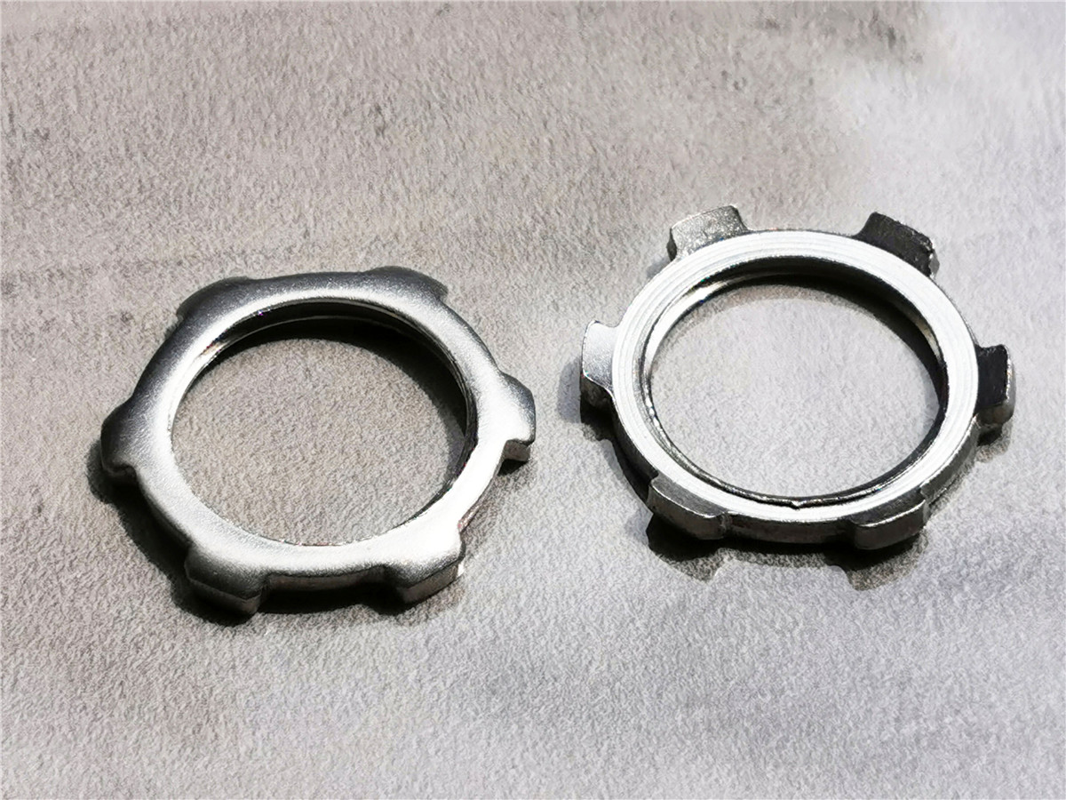 Contratuercas de acero inoxidable para accesorios de conductos metálicos