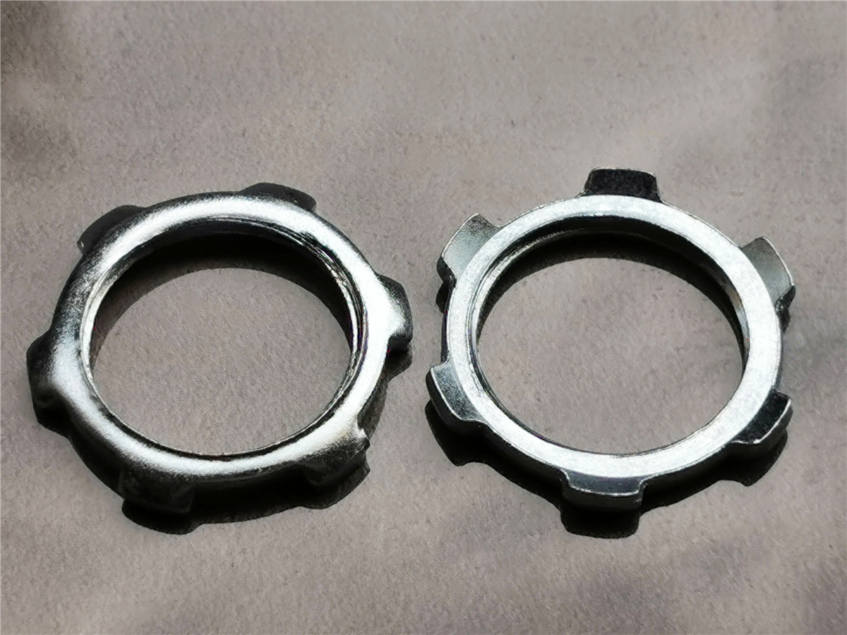 Contratuercas de acero al carbono para accesorios de conductos metálicos Contratuercas de acero al carbono para accesorios de conductos metálicos