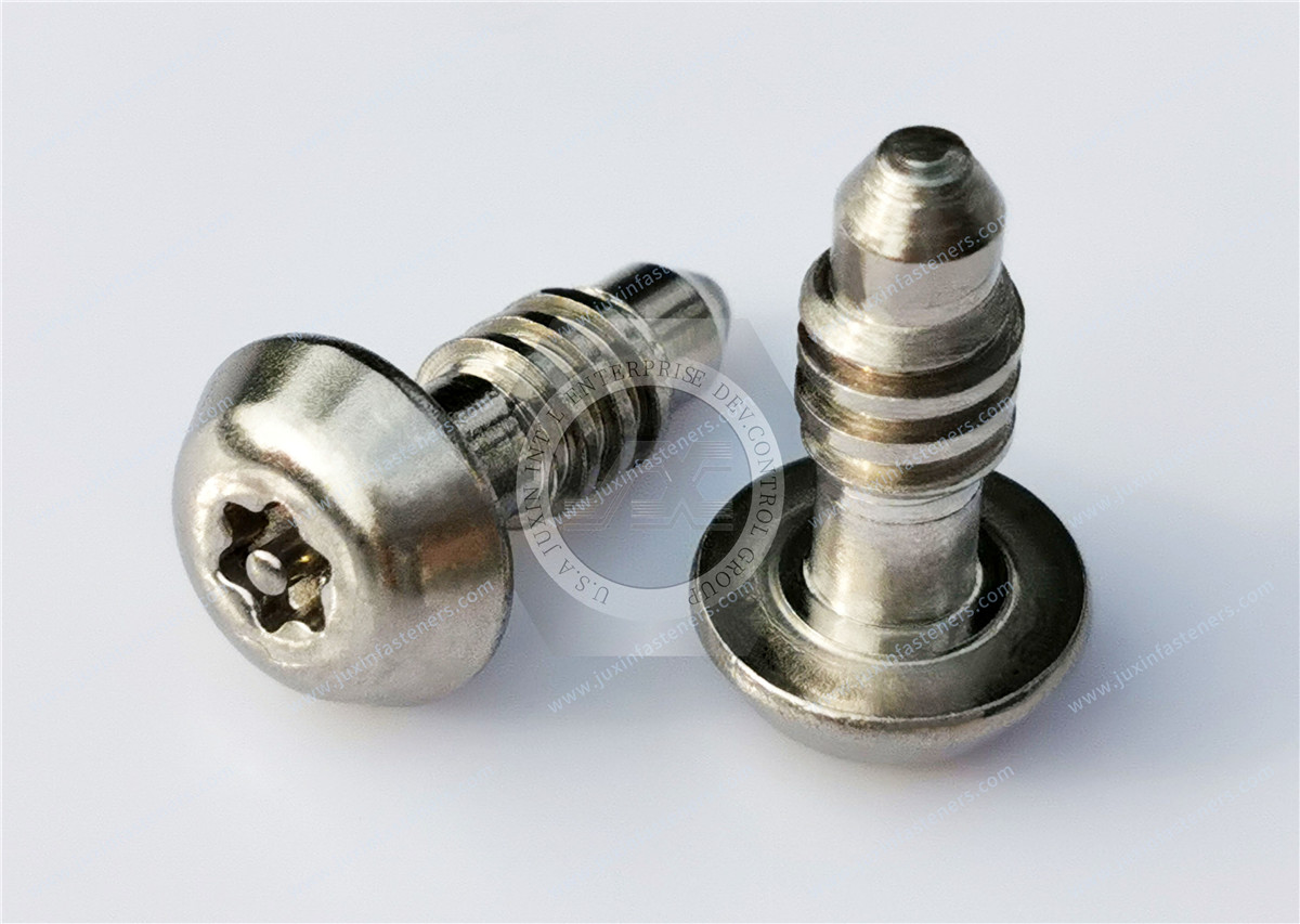 Tornillos Torx de cabeza de botón de acero inoxidable a prueba de manipulaciones con pasador, tornillos de rosca de bloqueo rápido de 1/4, sujetadores de seguridad tipo C Tornillos Torx de cabeza de botón de acero inoxidable a prueba de manipulaciones con pasador, tornillos de rosca de bloqueo rápido de 1/4, sujetadores de seguridad tipo C