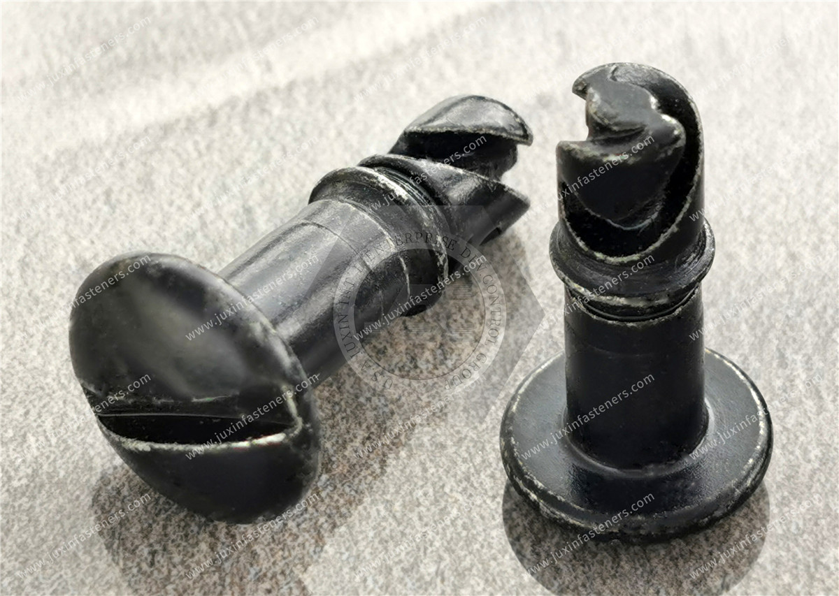 Perno de cuarto de vuelta de acero al carbono, Tamaño 6, Ranurado, Acero, Galvanizado, Cromado negro Perno de cuarto de vuelta de acero al carbono, Tamaño 6, Ranurado, Acero, Galvanizado, Cromado negro