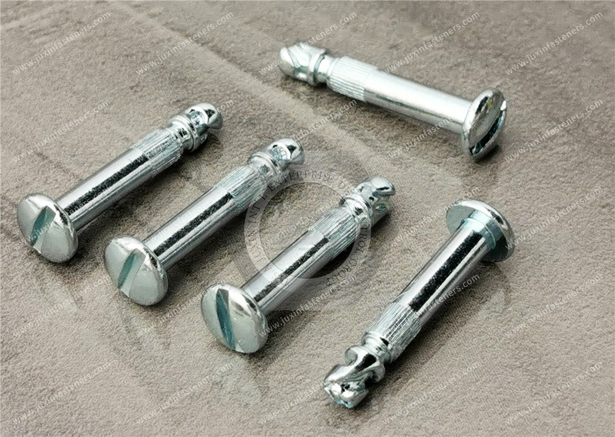Perno de cuarto de vuelta, Tamaño 4, Ranurado, Acero, Placa de zinc, Cromado brillante Perno de cuarto de vuelta, Tamaño 4, Ranurado, Acero, Placa de zinc, Cromado brillante