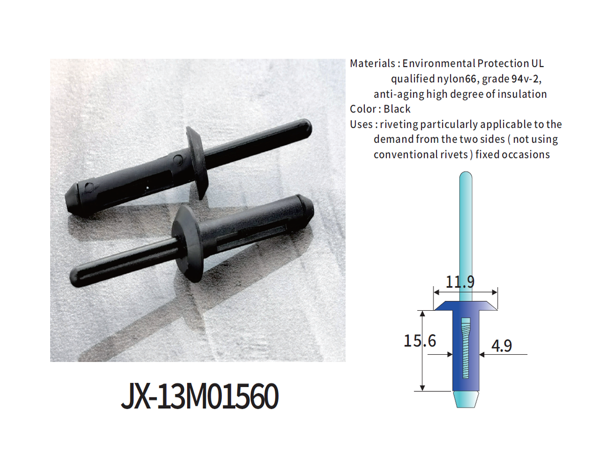 Remaches ciegos plásticos generales JX-13M01560 para automoción
