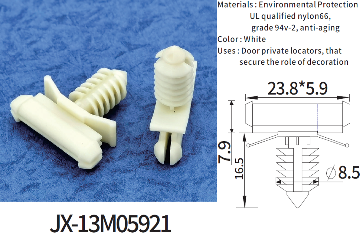 Remaches de tornillo de púas de plástico general JX-13M05921 para automoción Remaches de tornillo de púas de plástico general JX-13M05921 para automoción