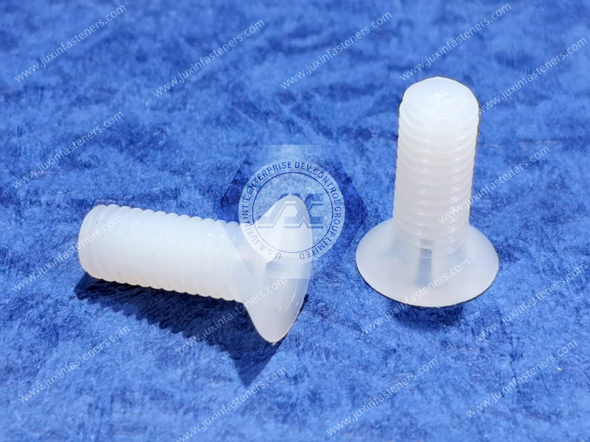 Tornillos de cabeza plana Phillips de PVDF Tornillos de cabeza plana Phillips de PVDF