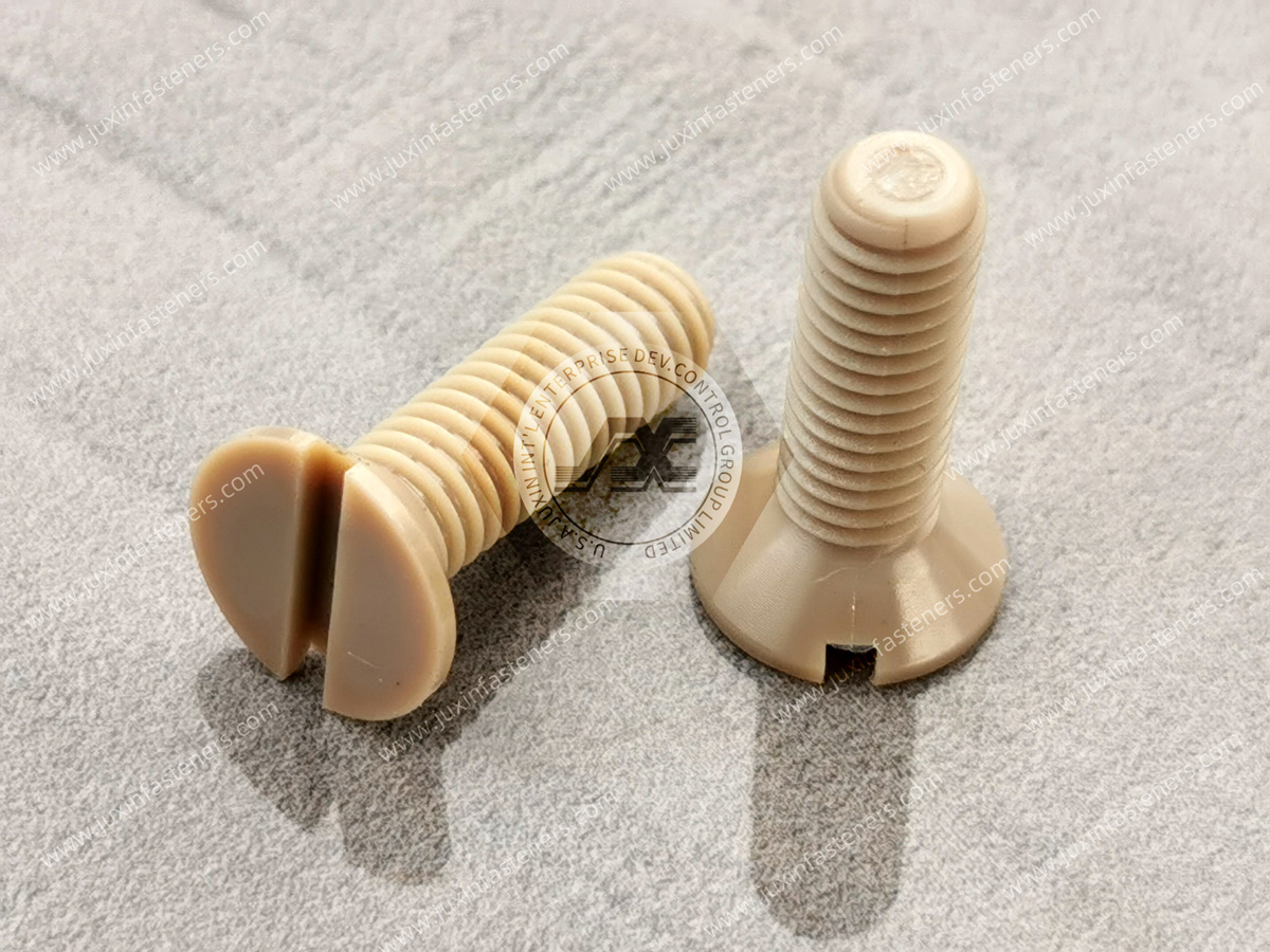 Tornillos de cabeza plana ranurada PEEK Tornillos de cabeza plana ranurada PEEK