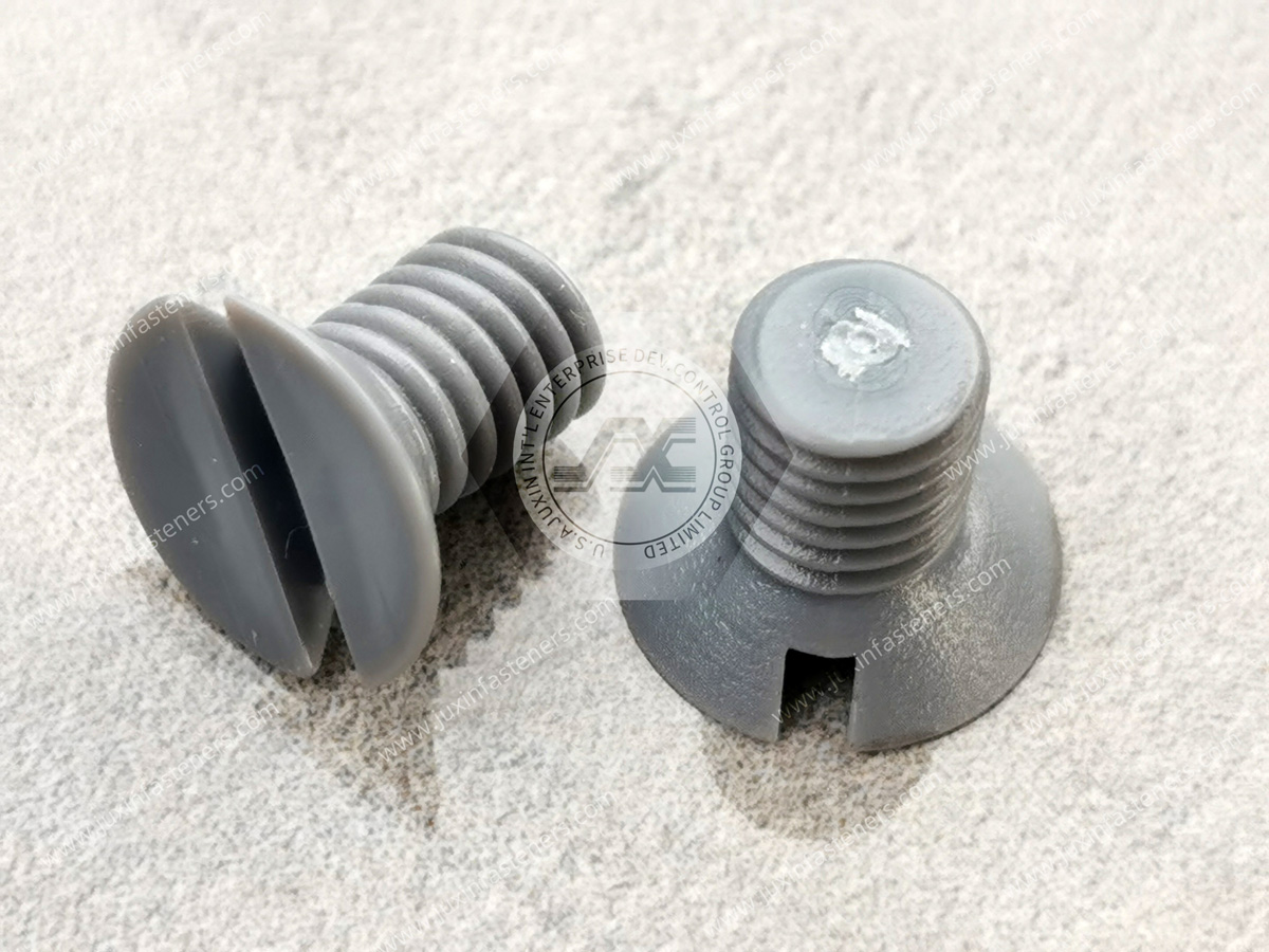 Tornillos de cabeza plana ranurados de PVC Tornillos de cabeza plana ranurados de PVC