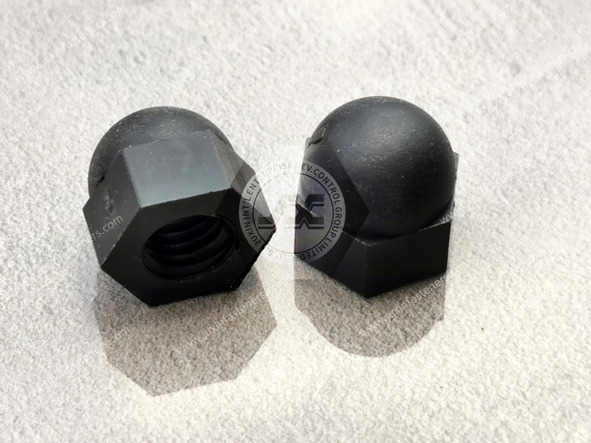 Tuercas ciegas de nailon negro de plástico métrico Tuercas ciegas de nailon negro de plástico métrico