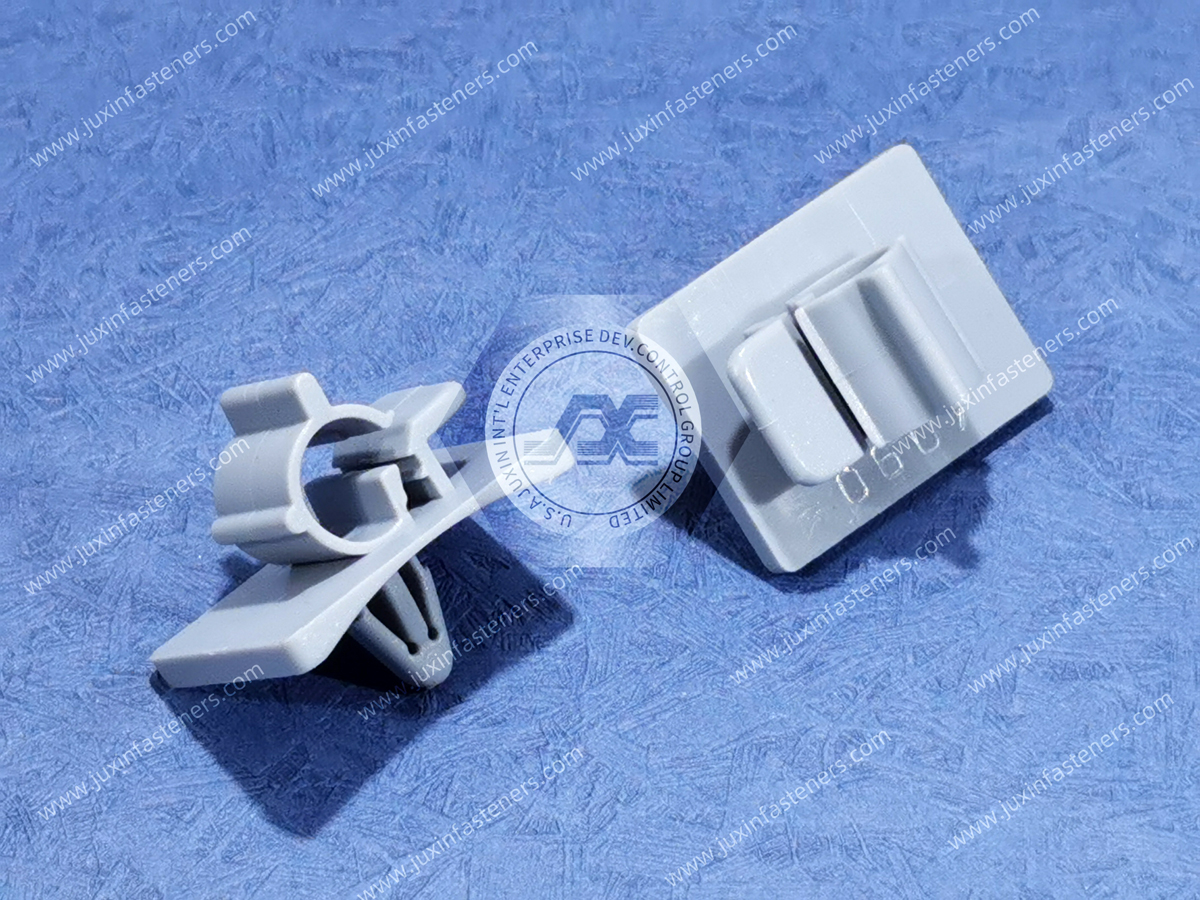 Clip de bloqueo enchufable de nailon gris Clip de bloqueo enchufable de nailon gris