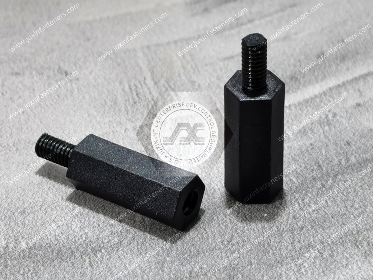 Separador roscado hexagonal negro JX-GHTS