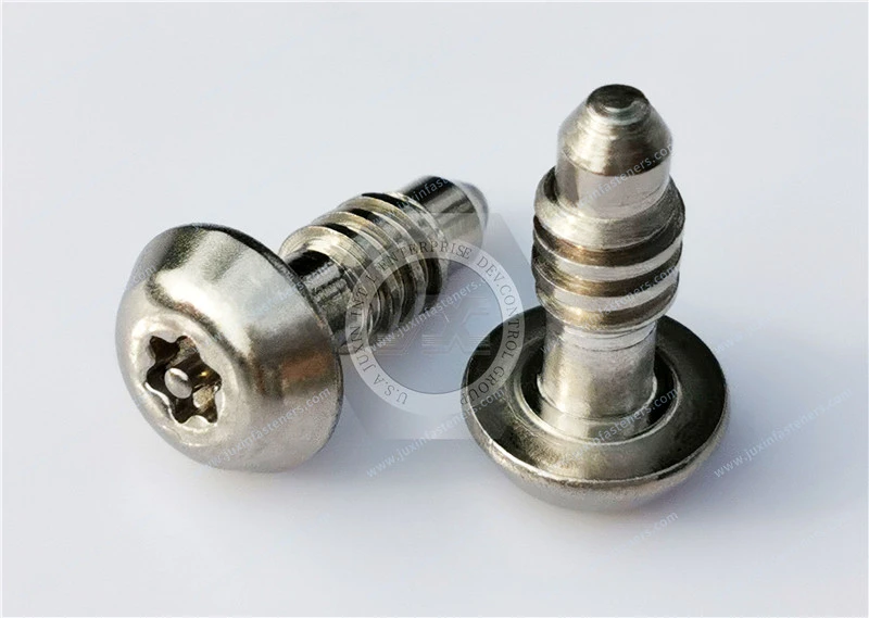 Tornillos Torx de cabeza de bot&oacute;n de acero inoxidable a prueba de manipulaciones con pasador, tornillos de rosca de bloqueo r&aacute;pido de 1/4, sujetadores de seguridad tipo C