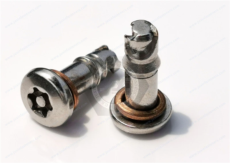 Perno de cuarto de vuelta, tama&ntilde;o 6, tornillos para metales de cabeza troncoc&oacute;nica TORX tipo T con pasador, acero inoxidable, lubricante de pel&iacute;cula seca