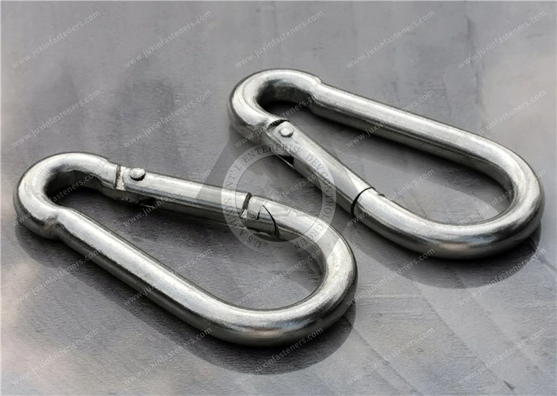 Mosquetones: no aptos para levantar JX-HOOK-M10-100-SS, mosquet&oacute;n de acero inoxidable, hebilla de resorte para colgar r&aacute;pidamente, hebilla de seguro de seguridad