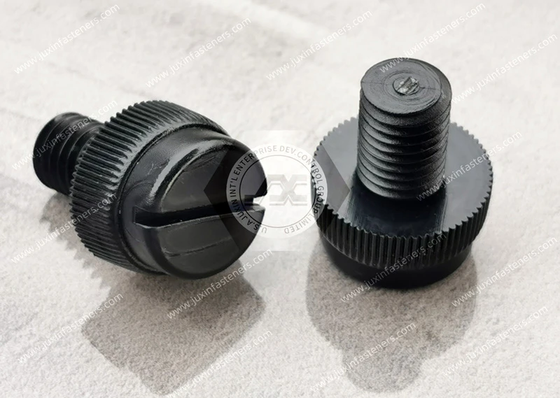 Tornillos de mariposa de cabeza elevada de nailon negro