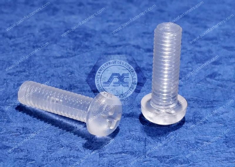 Tornillos Phillips de cabeza plana de policarbonato