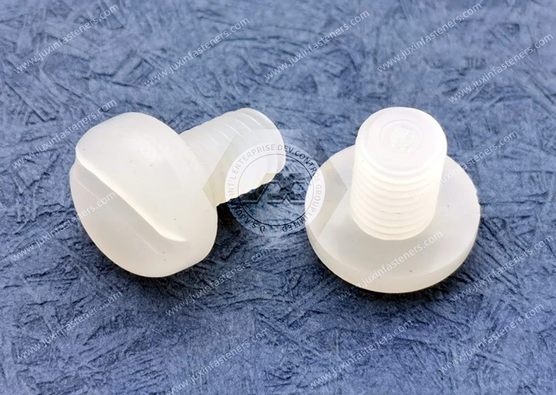 Tornillos ranurados de cabeza plana de PVDF