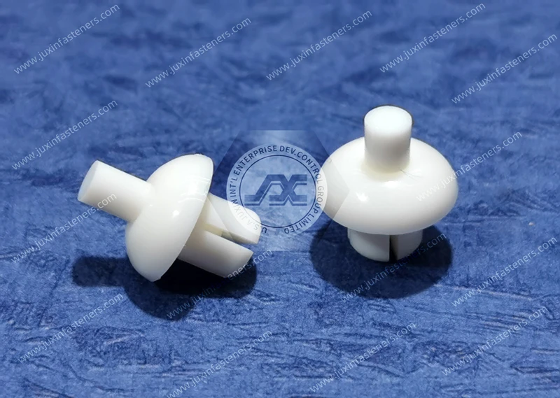 Remache a presi&oacute;n de nailon blanco JX-RS romo