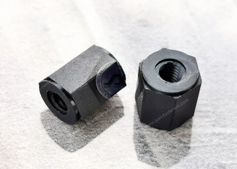 Separadores hexagonales roscados de pulgada hembra de nailon negro JX-HTP