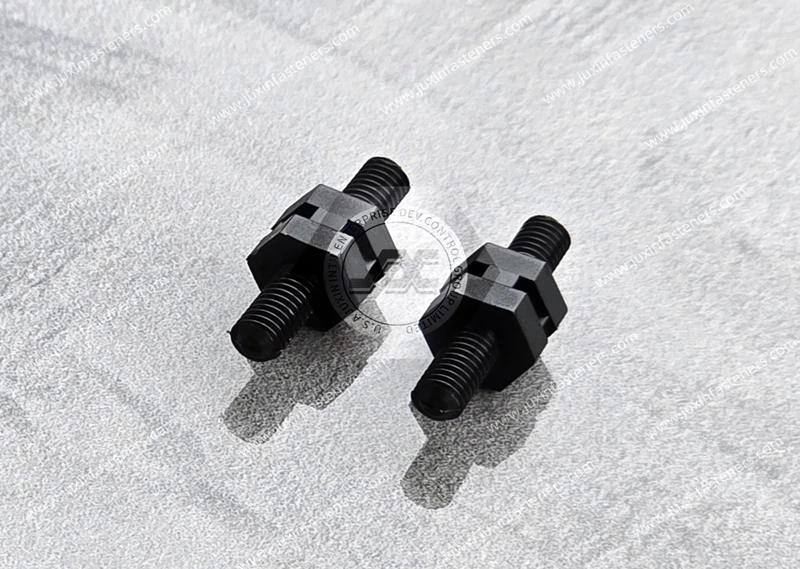 Separador roscado hexagonal negro JX-GHTS-MM