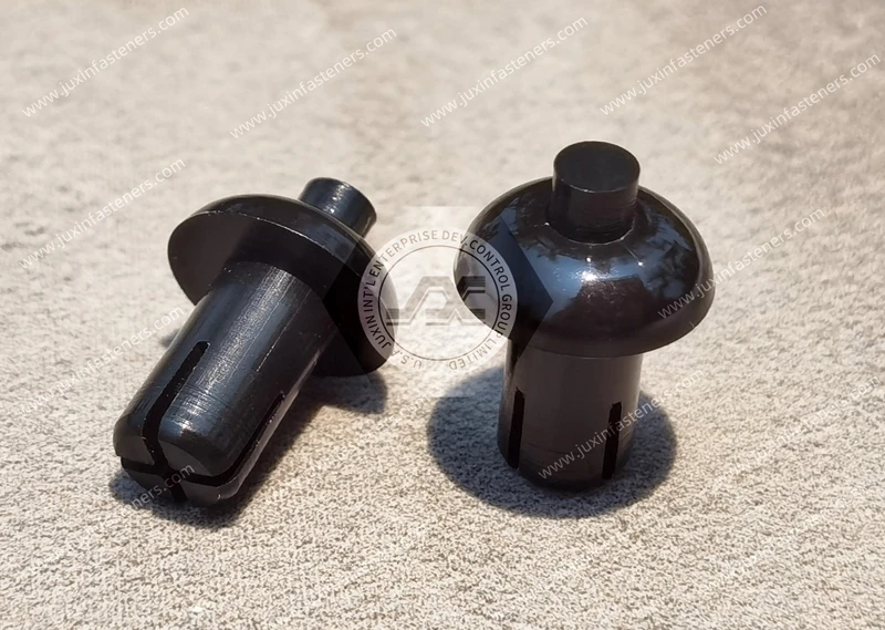 Remache a presi&oacute;n de nailon negro JX-GRS85