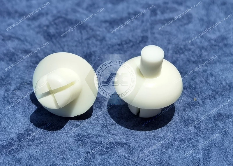 Remache a presi&oacute;n de nailon blanco JX-GRS85